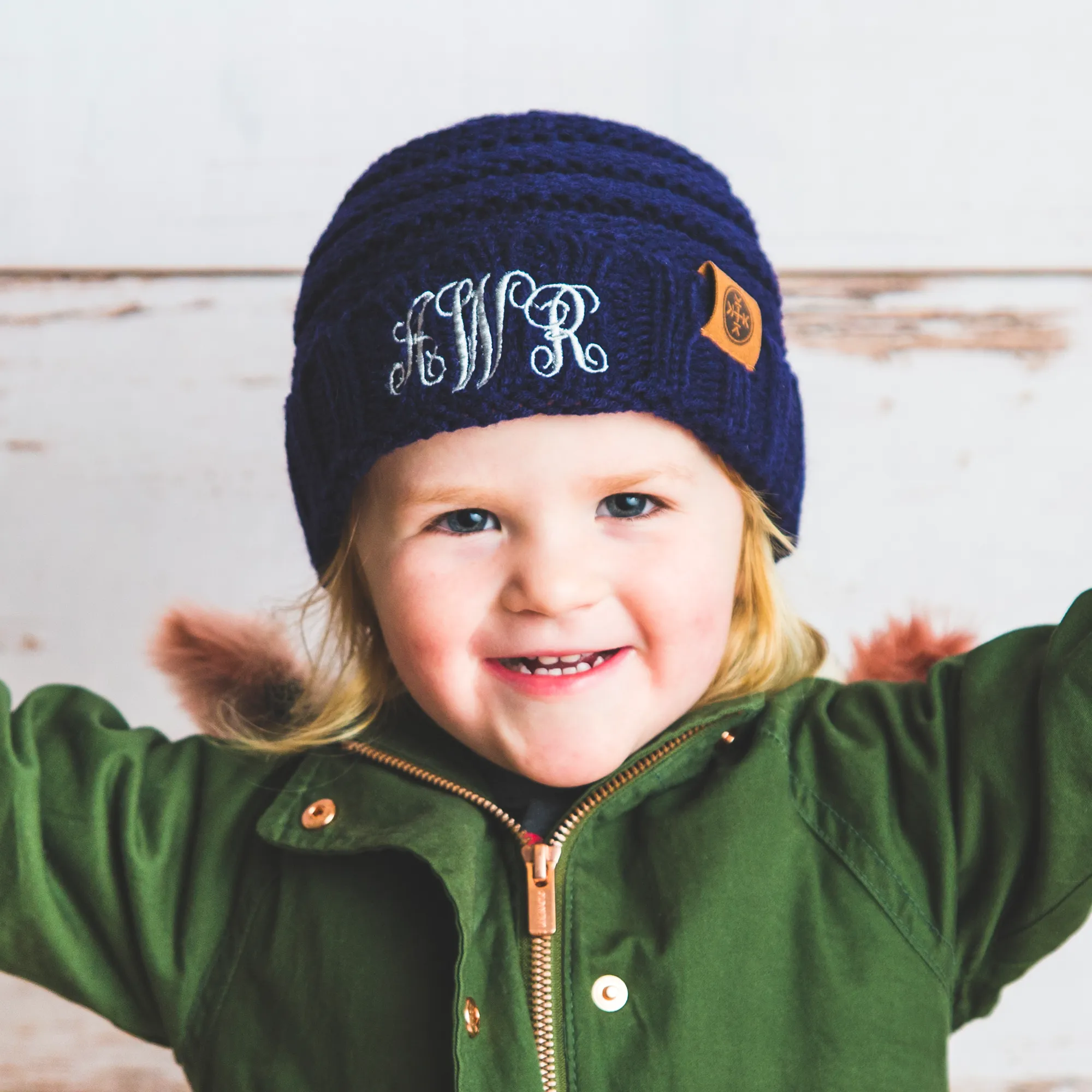 Monogram Kids Beanie Hat