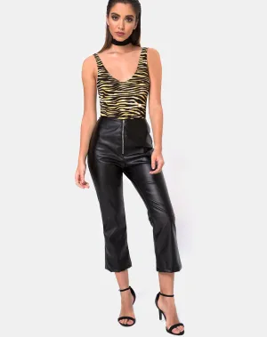 Moto Pants in Vegan Leather Black