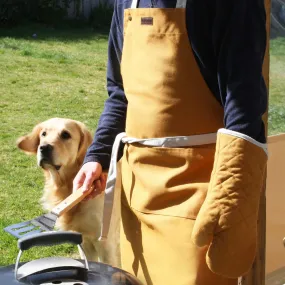 Mustard Yellow Cotton Canvas Bib Apron