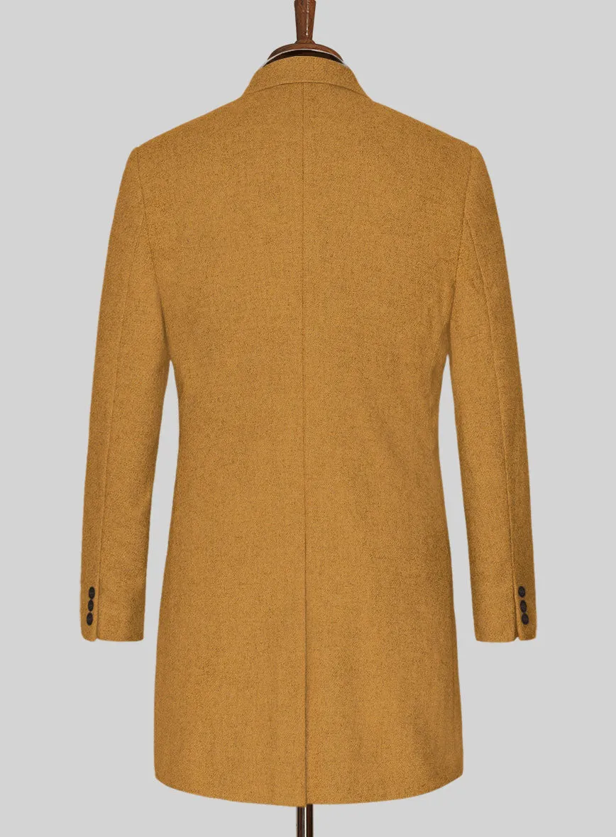 Naples Yellow Tweed Overcoat