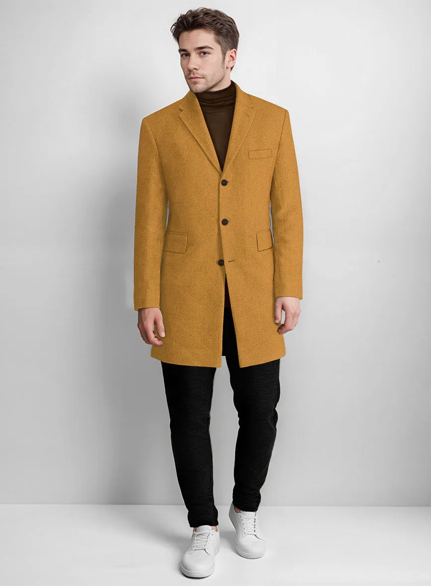 Naples Yellow Tweed Overcoat