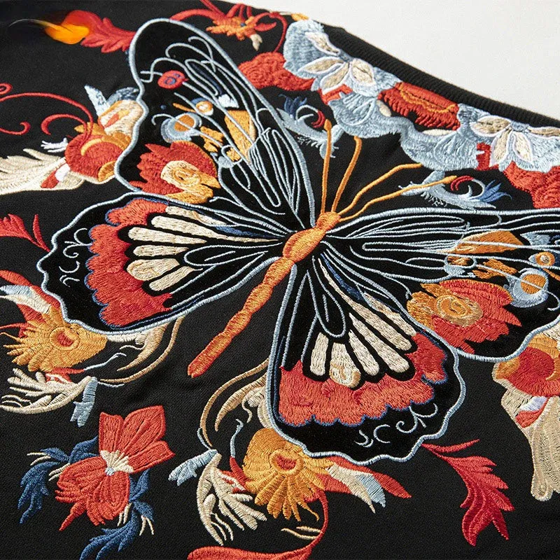 NEW Butterfly Embroidered Sweatshirt