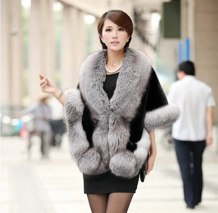 New Fur Shawl Women's Coat Fox