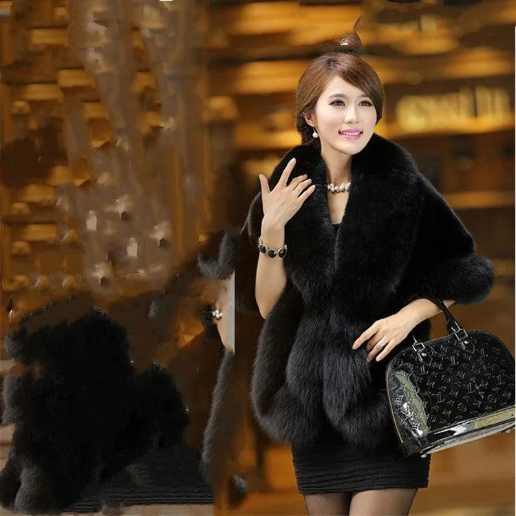 New Fur Shawl Women's Coat Fox