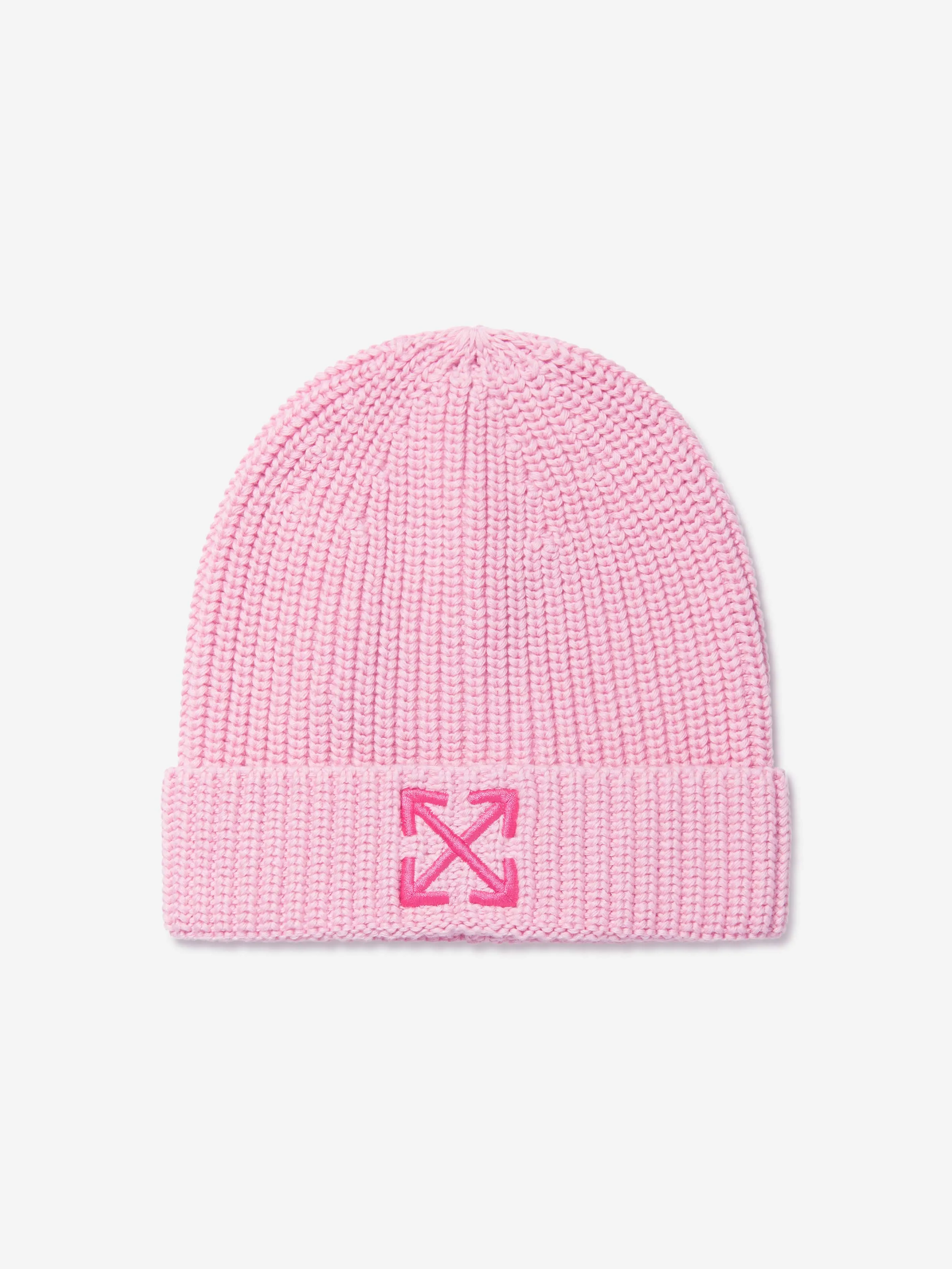 Off-White Kids Arrow Beanie Hat in Pink