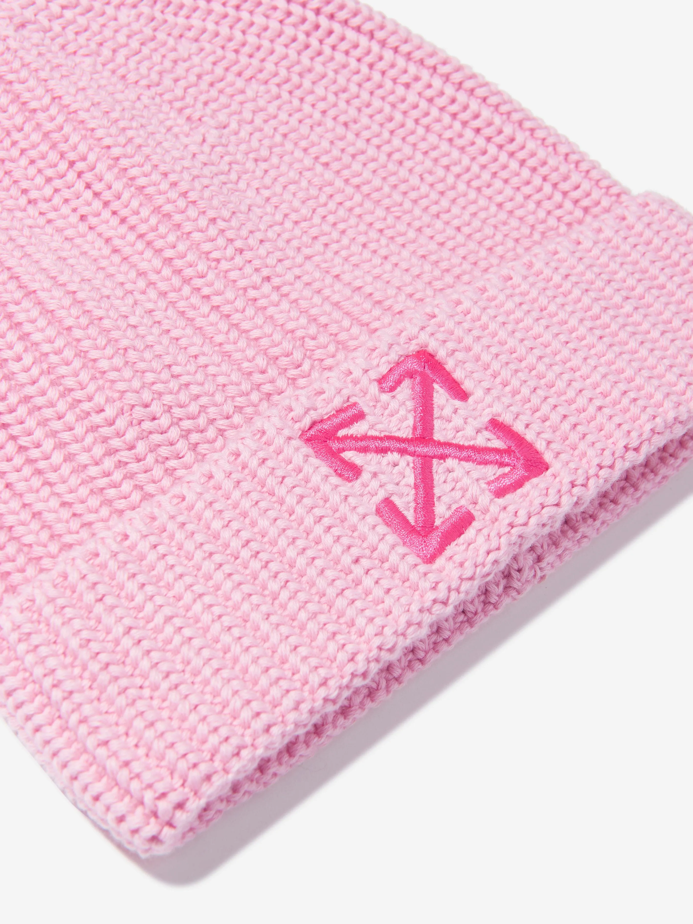 Off-White Kids Arrow Beanie Hat in Pink