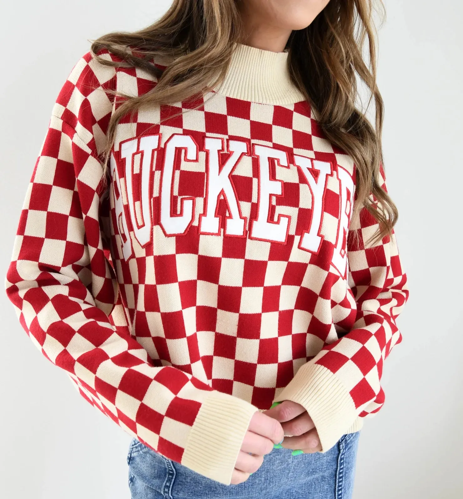 Ohio State Checkerboard Sweater