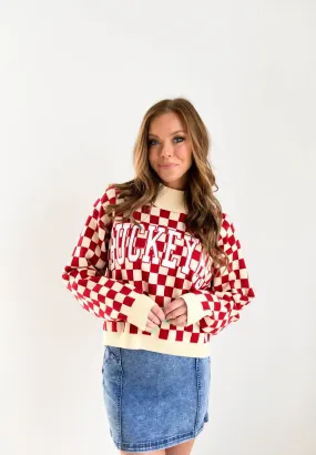 Ohio State Checkerboard Sweater