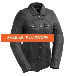 Onyx Women's Leather Motorcycle Shirt - Extreme Biker Leather