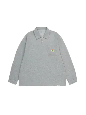 Outdoor Polo Sweater in Grey Color