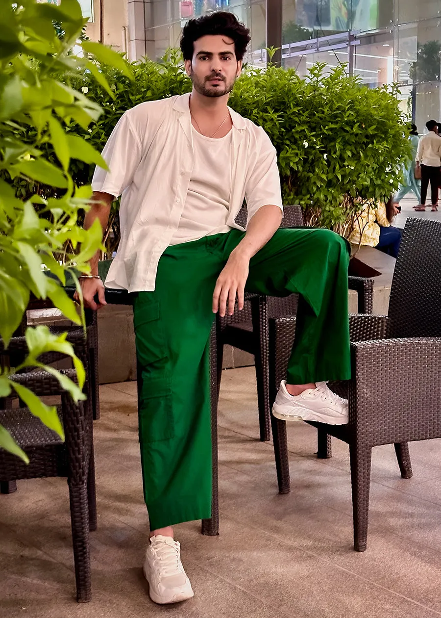 Parachute Pants For Men - Forest Green