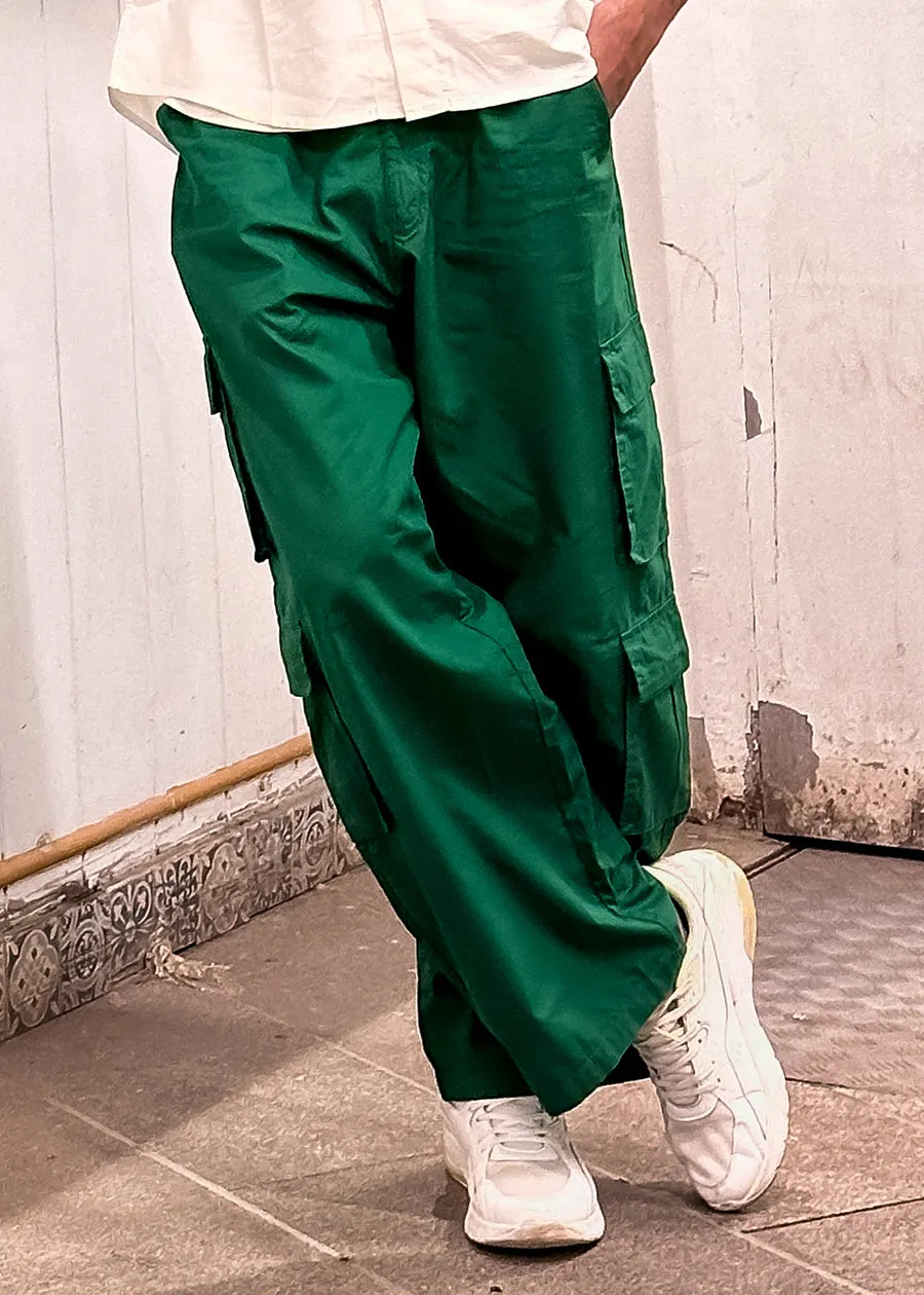 Parachute Pants For Men - Forest Green