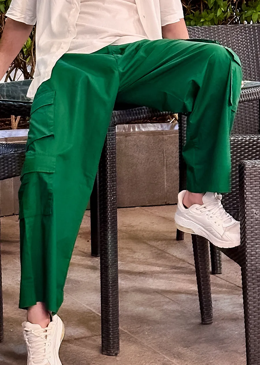 Parachute Pants For Men - Forest Green