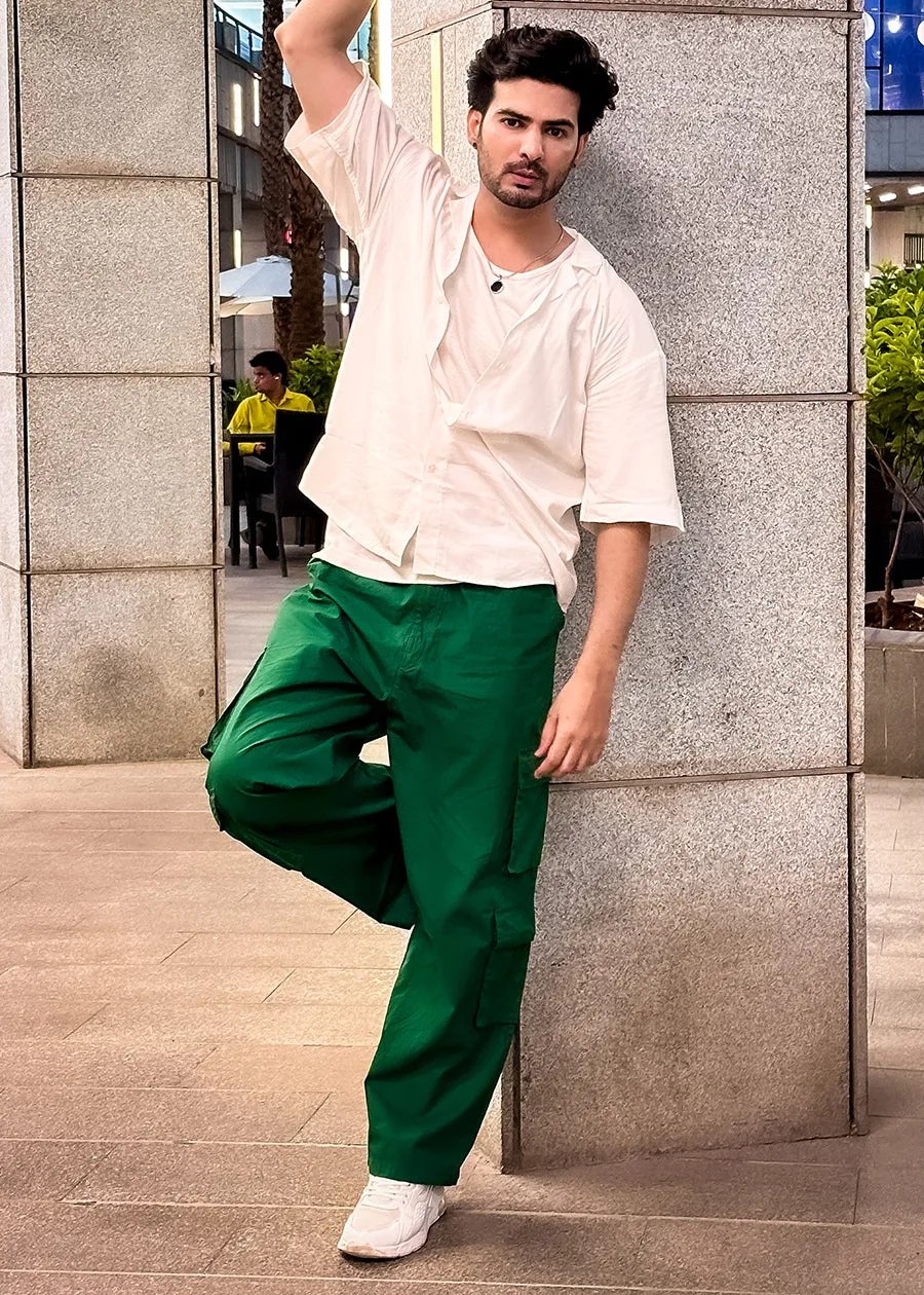 Parachute Pants For Men - Forest Green