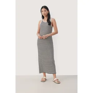 Part Two Garitta Dress Dark Navy Stripe 30308636