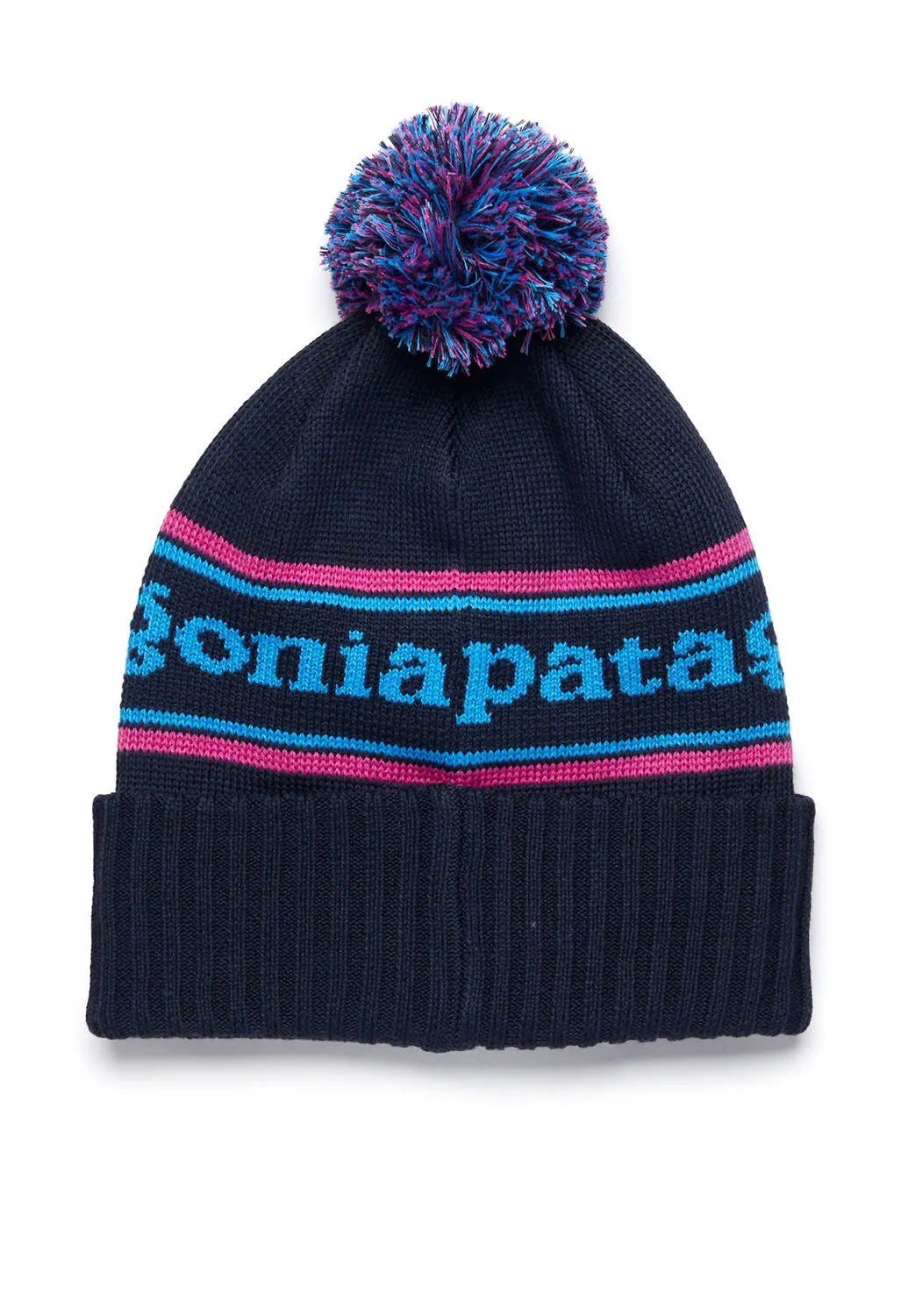 Patagonia Powder Town Beanie - Pitch Blue/Park Stripe