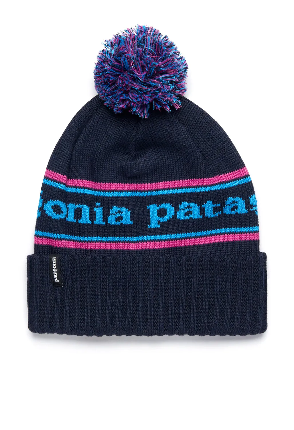 Patagonia Powder Town Beanie - Pitch Blue/Park Stripe