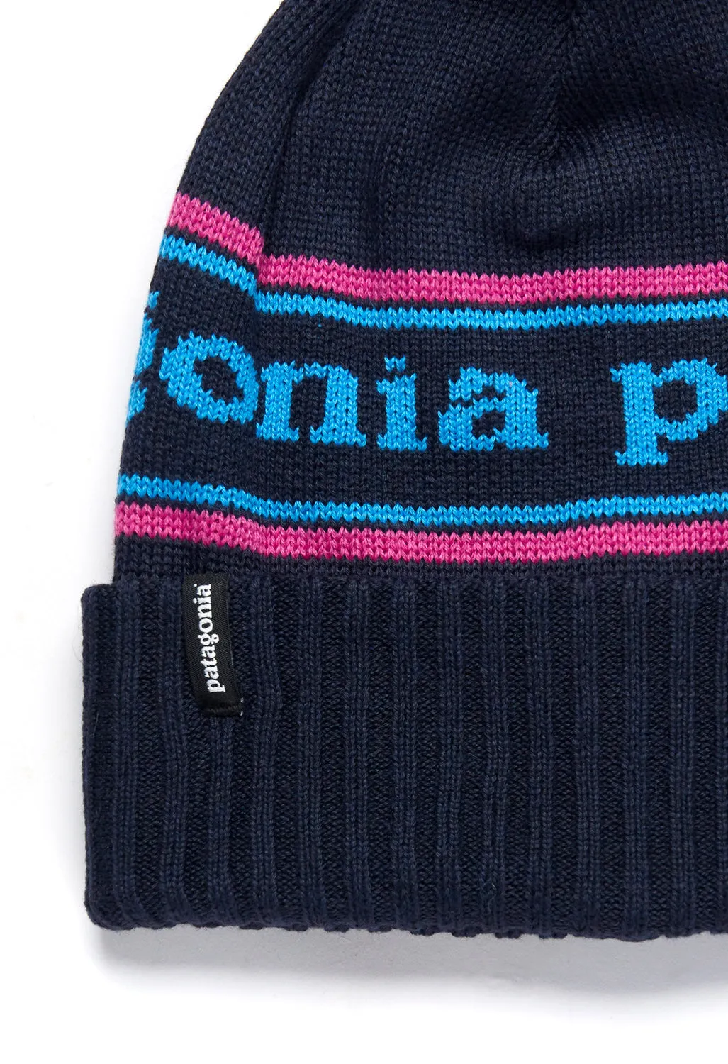 Patagonia Powder Town Beanie - Pitch Blue/Park Stripe