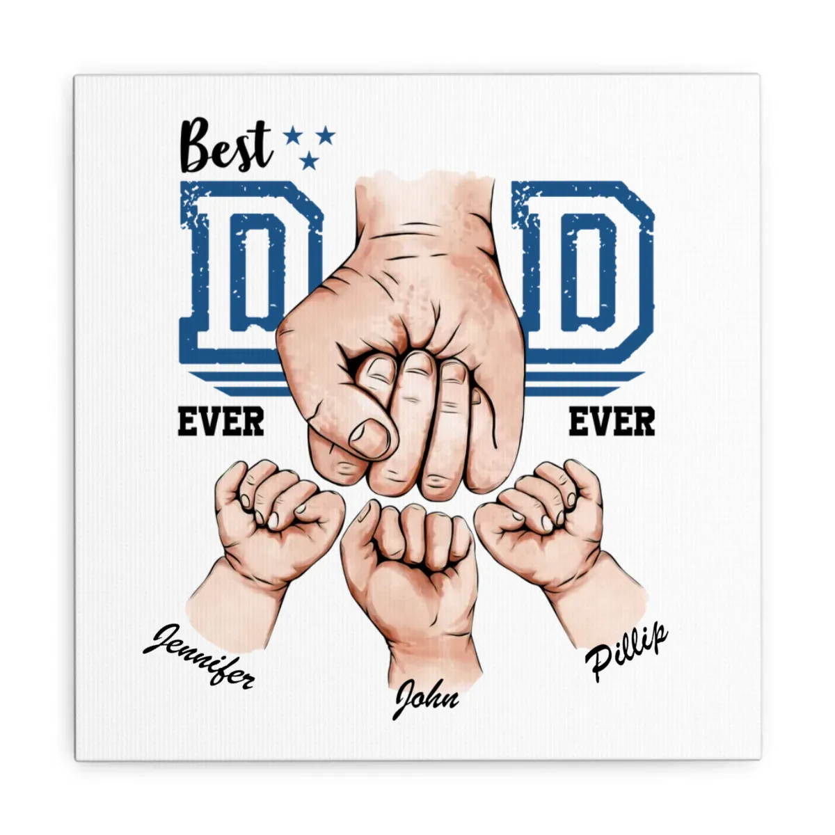 Personalised Dad Fist Bump Canvas