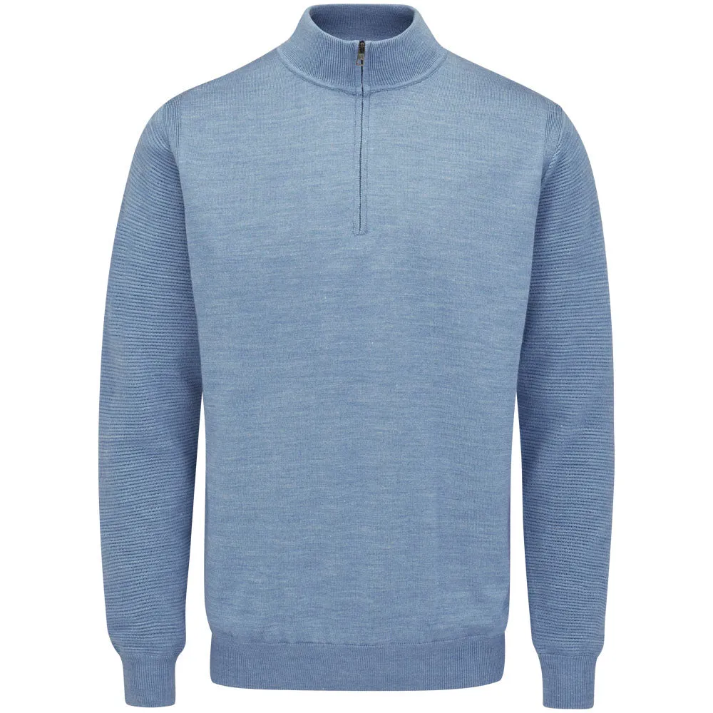 Ping Croy 1/4 Zip Pullover - Stone Blue Marl