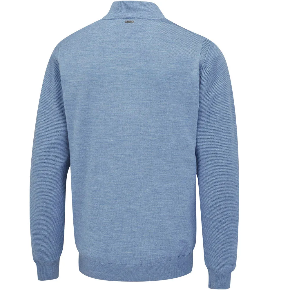 Ping Croy 1/4 Zip Pullover - Stone Blue Marl