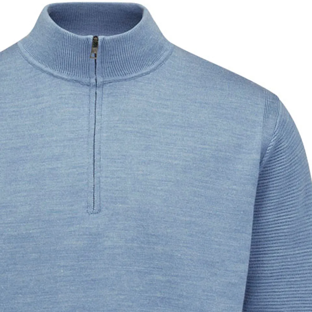 Ping Croy 1/4 Zip Pullover - Stone Blue Marl