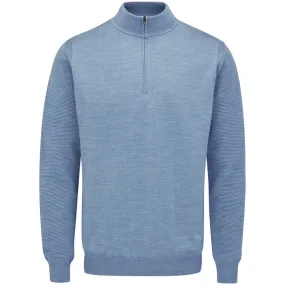 Ping Croy 1/4 Zip Pullover - Stone Blue Marl