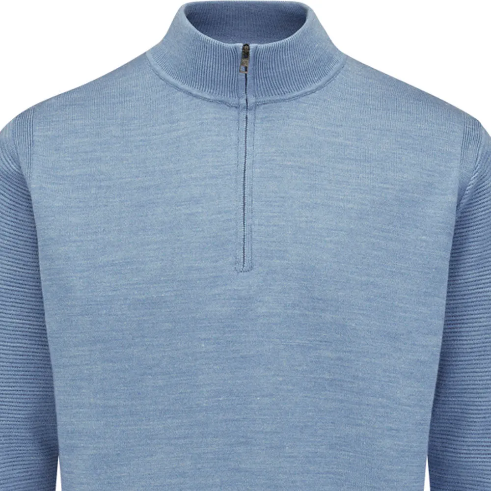 Ping Croy 1/4 Zip Pullover - Stone Blue Marl