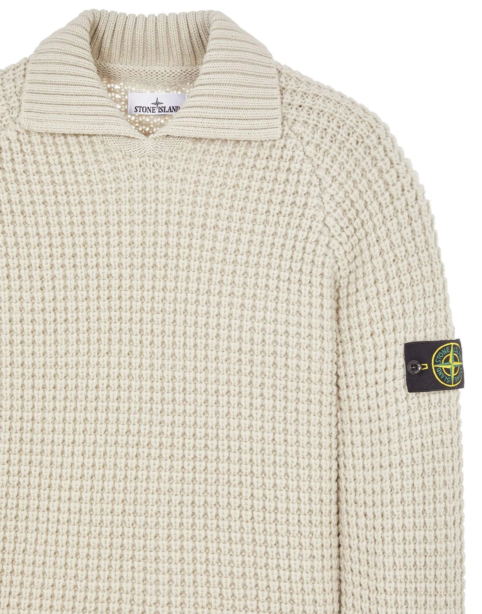 Polo Collar Knit Sweater in Pure Wool