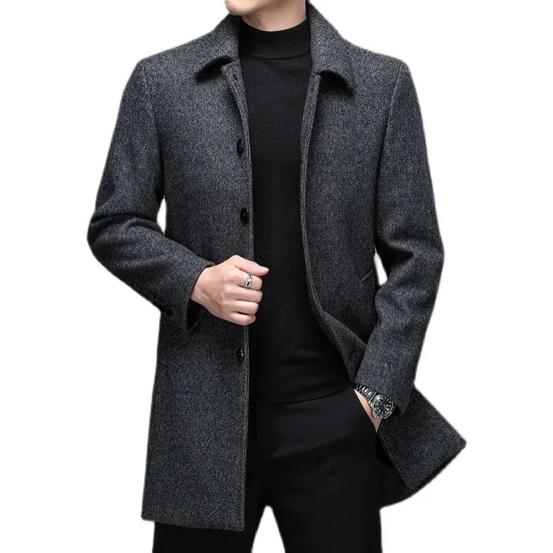 Quality Mens Over Coat Winter Jackets/Woolen Long Overcoat