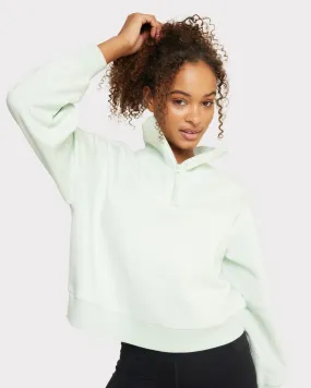 Quarter-Zip Sweatshirt - Pastel Green