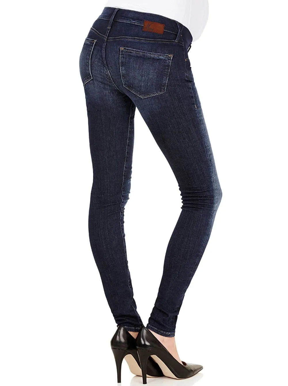 Reina Gold - MAVI Super Skinny Leg Navy Maternity Jeans