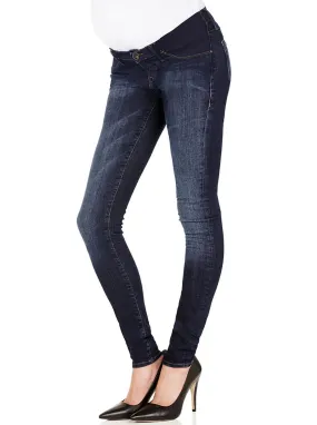 Reina Gold - MAVI Super Skinny Leg Navy Maternity Jeans