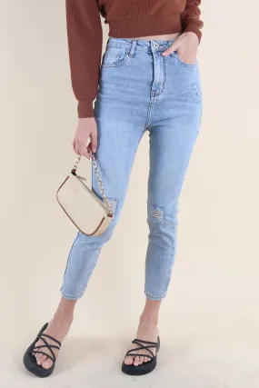 RESTOCKED** DAPHNE DENIM SKINNY JEANS IN LIGHT WASH