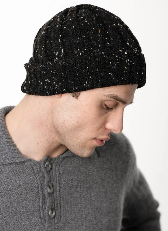 Ribbed Hat - Raven - Fisherman Out of Ireland