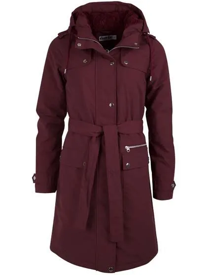 Rode waterdichte jas | Danefae Liv winter parka dark bordeaux