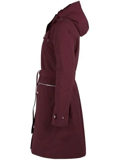 Rode waterdichte jas | Danefae Liv winter parka dark bordeaux