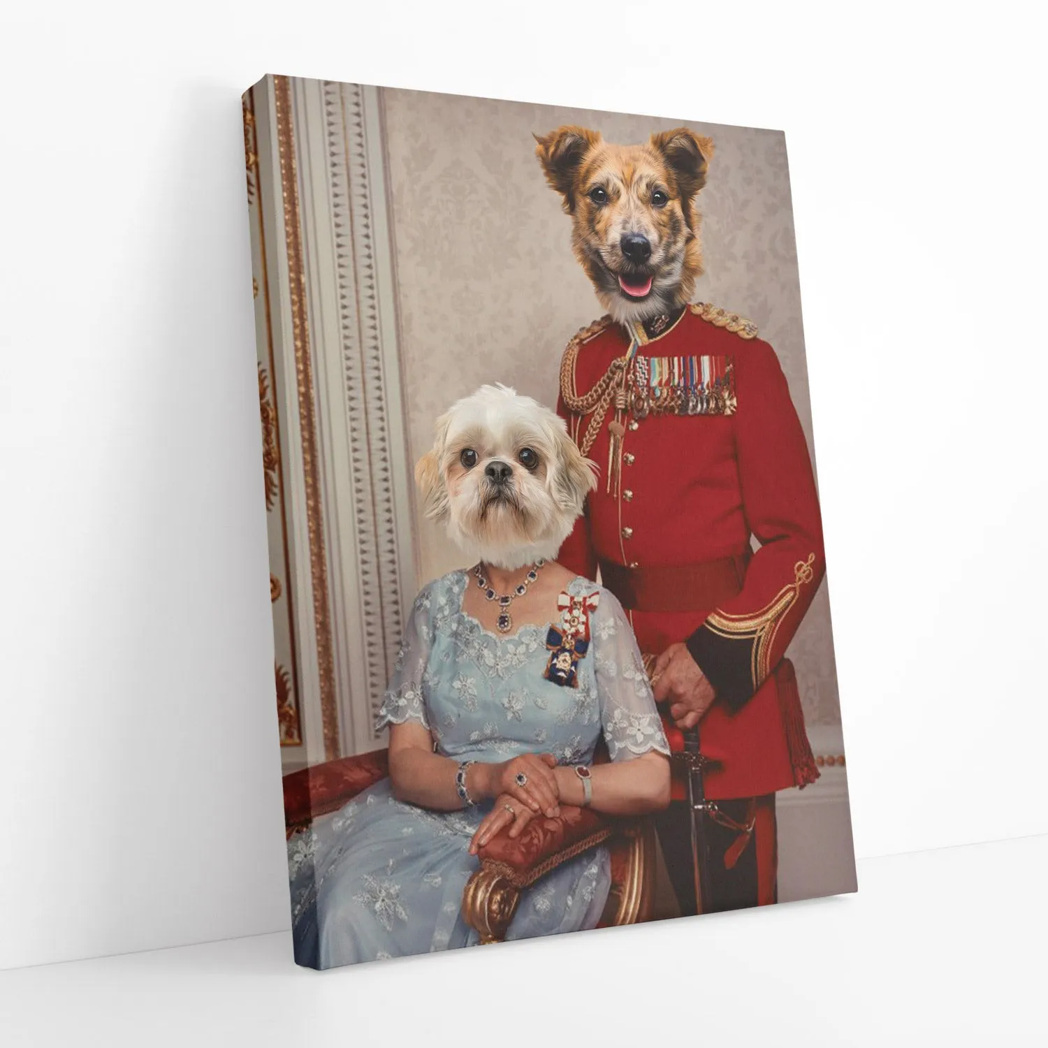 Royal King & Queen Dog Portrait