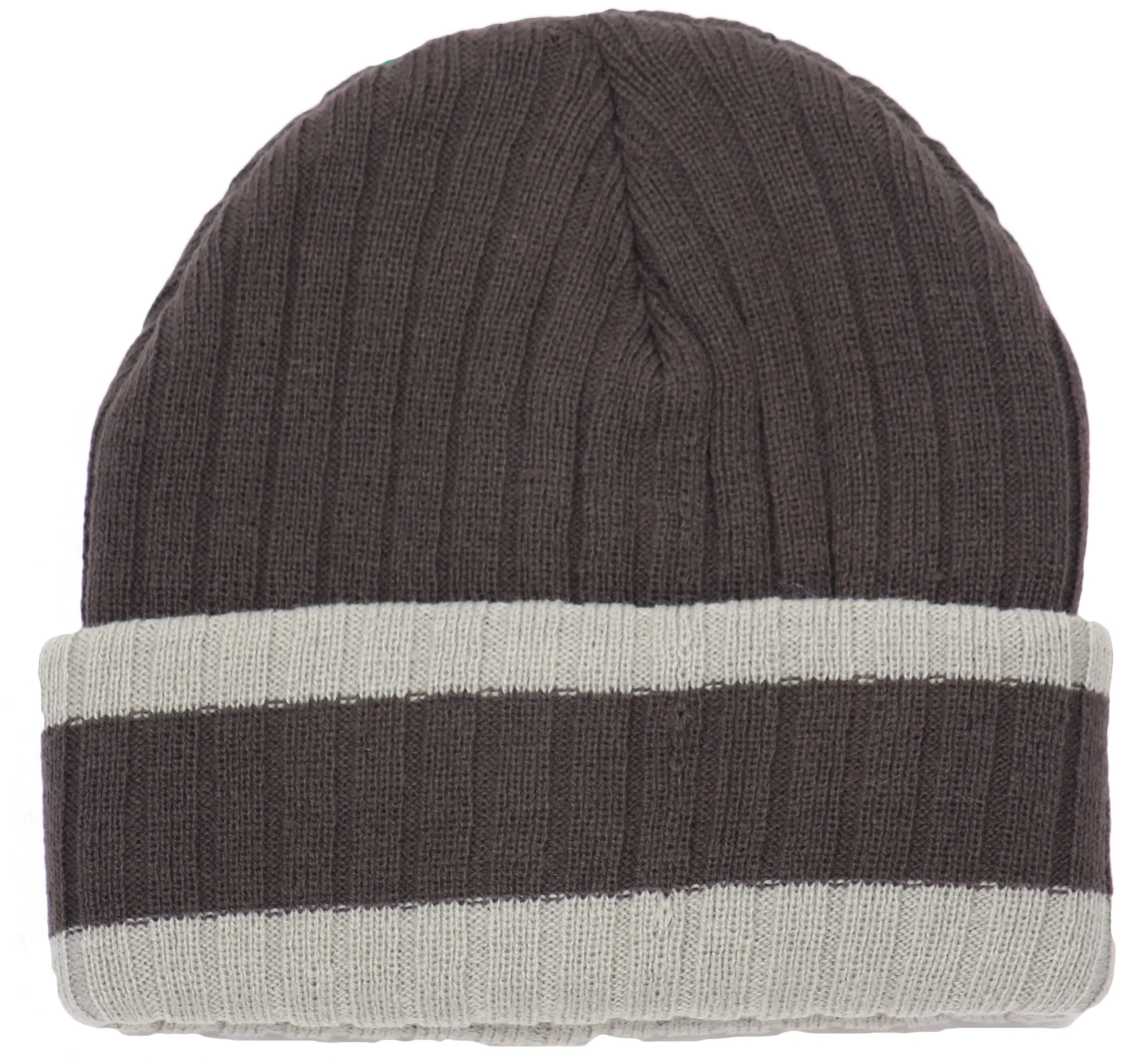 Sakkas Sam Unisex Ribbed Stripe Beanie Cap