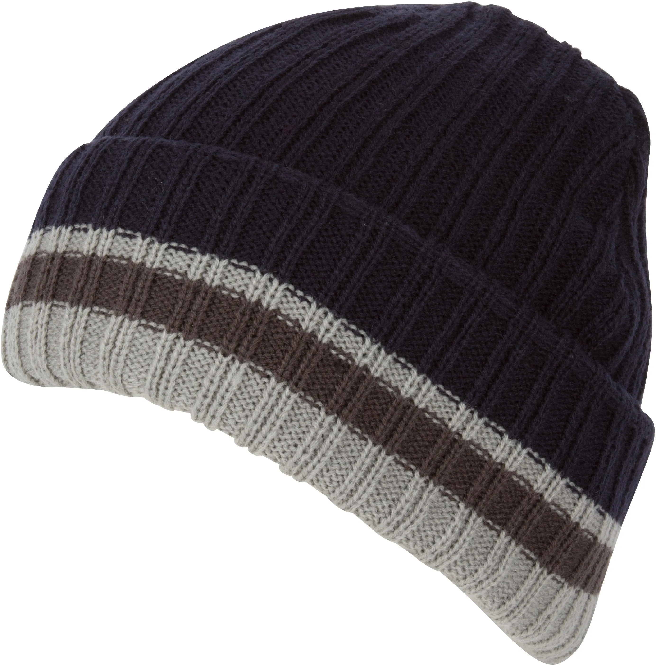 Sakkas Sam Unisex Ribbed Stripe Beanie Cap