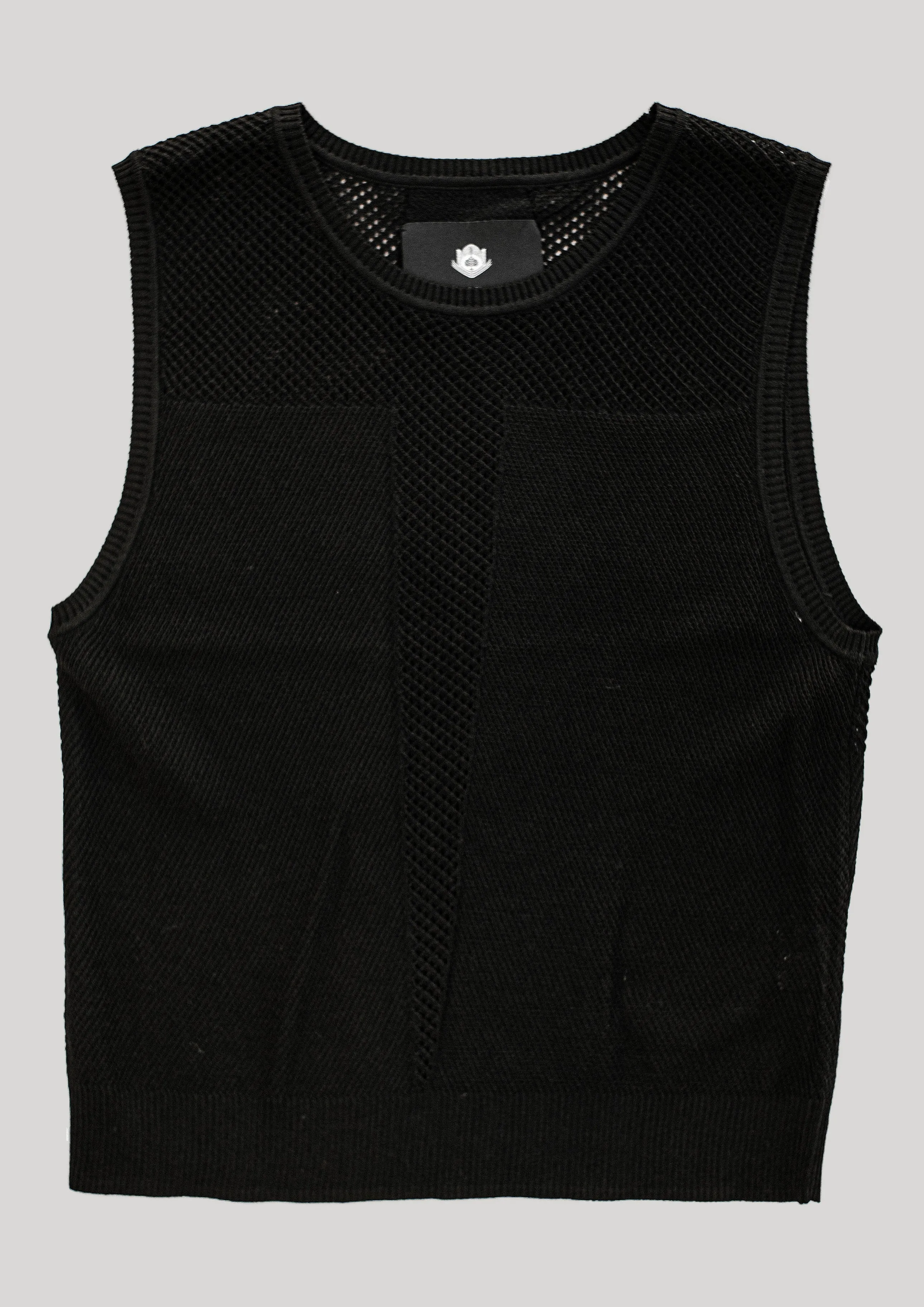 SHIRT SLEEVELESS STRETCH - KNIT black