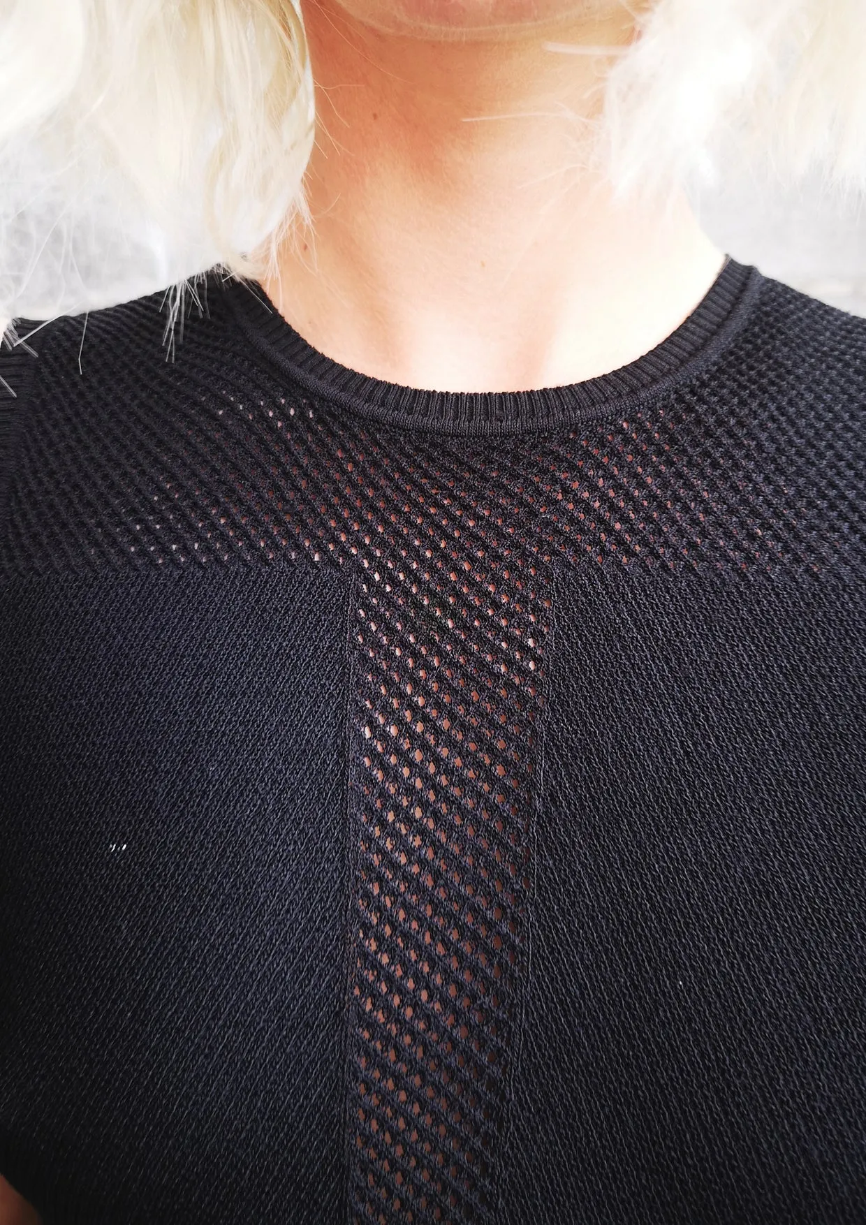 SHIRT SLEEVELESS STRETCH - KNIT black