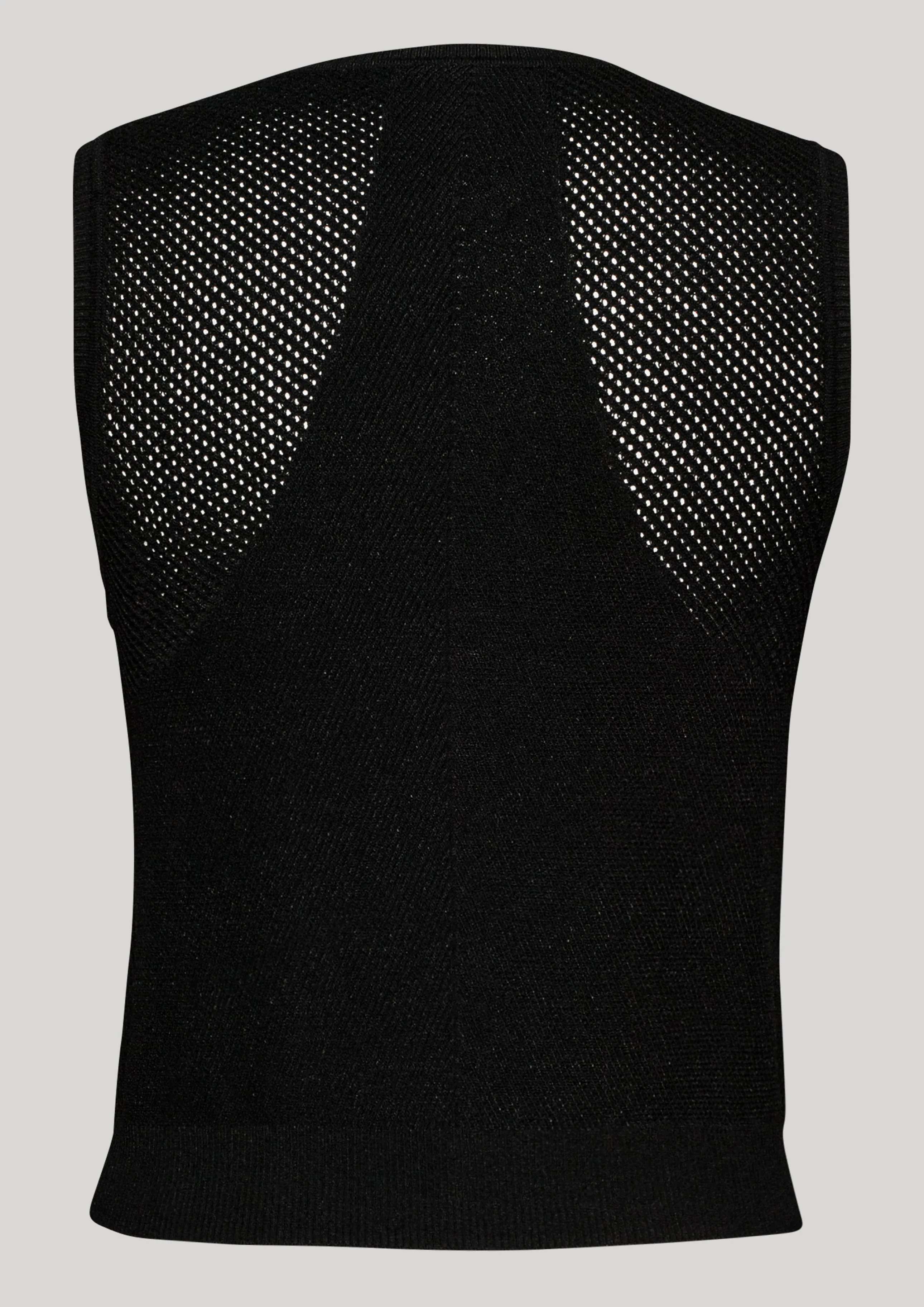 SHIRT SLEEVELESS STRETCH - KNIT black