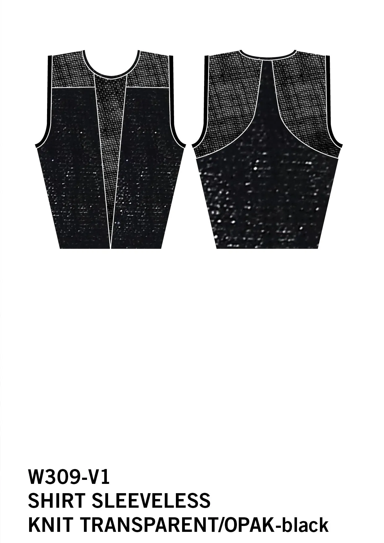 SHIRT SLEEVELESS STRETCH - KNIT black