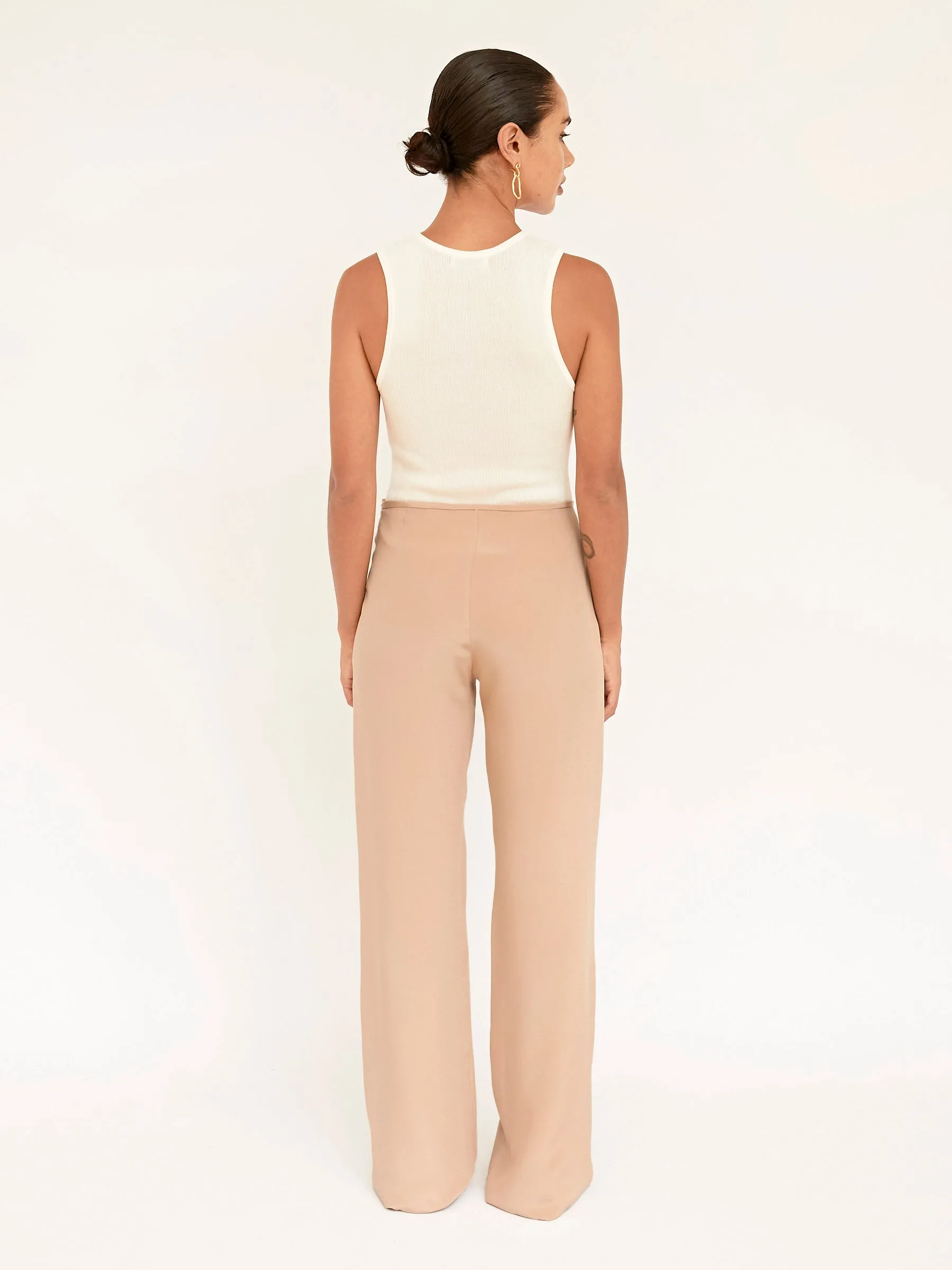 Silk Crepe Relaxed Pant