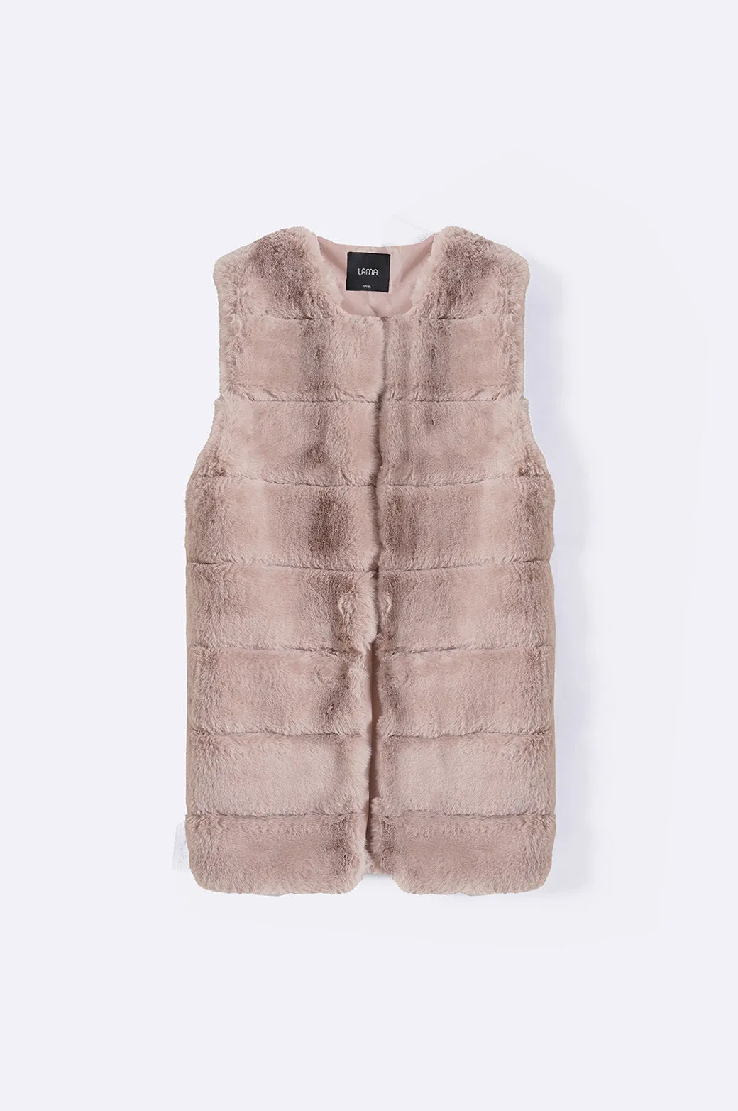 SLEEVELESS FUR COAT