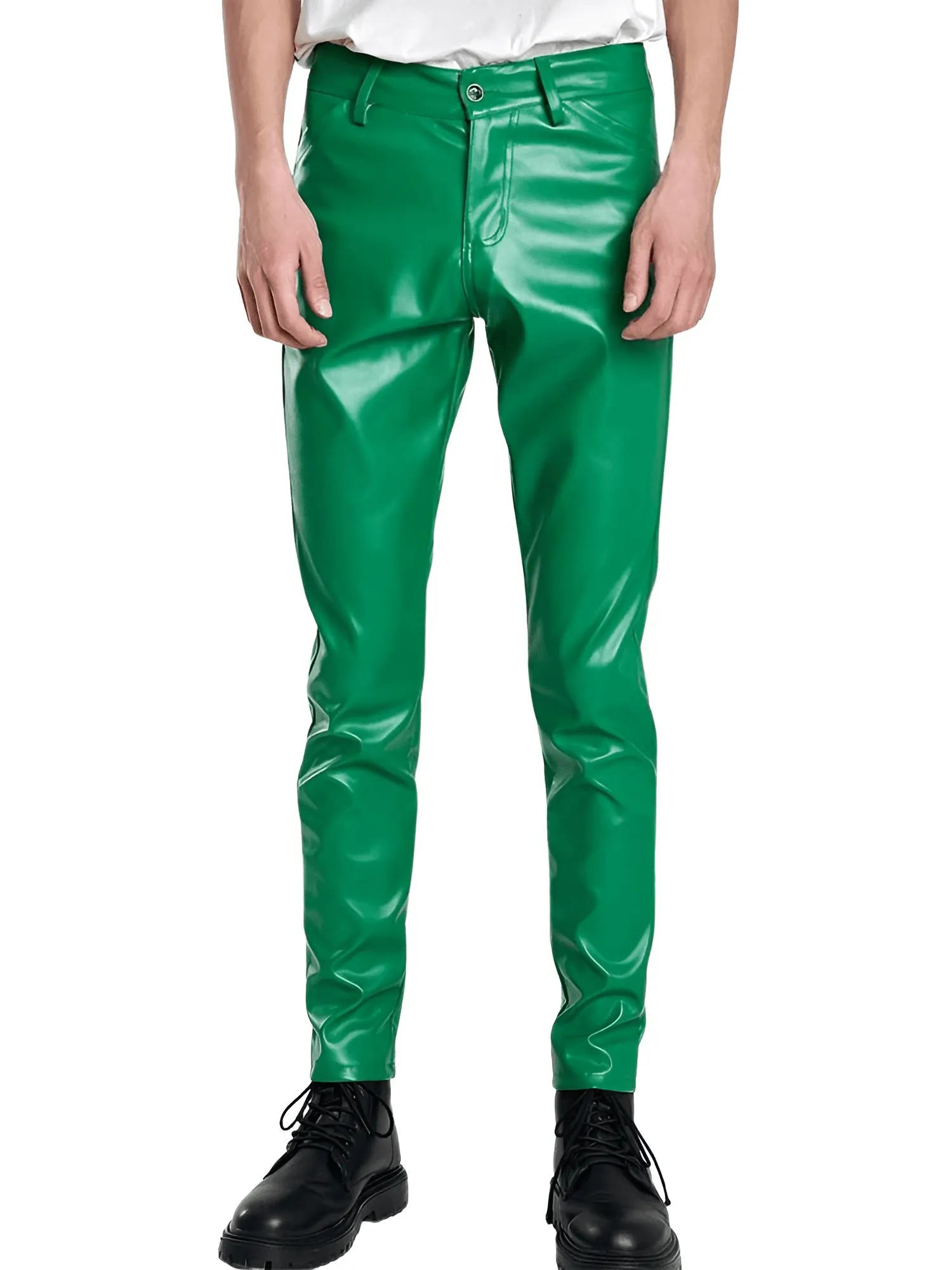 Slim Fit Men's Leather Pants