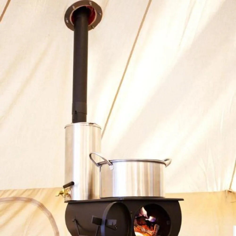 Stove angled flashing kit for bell tent