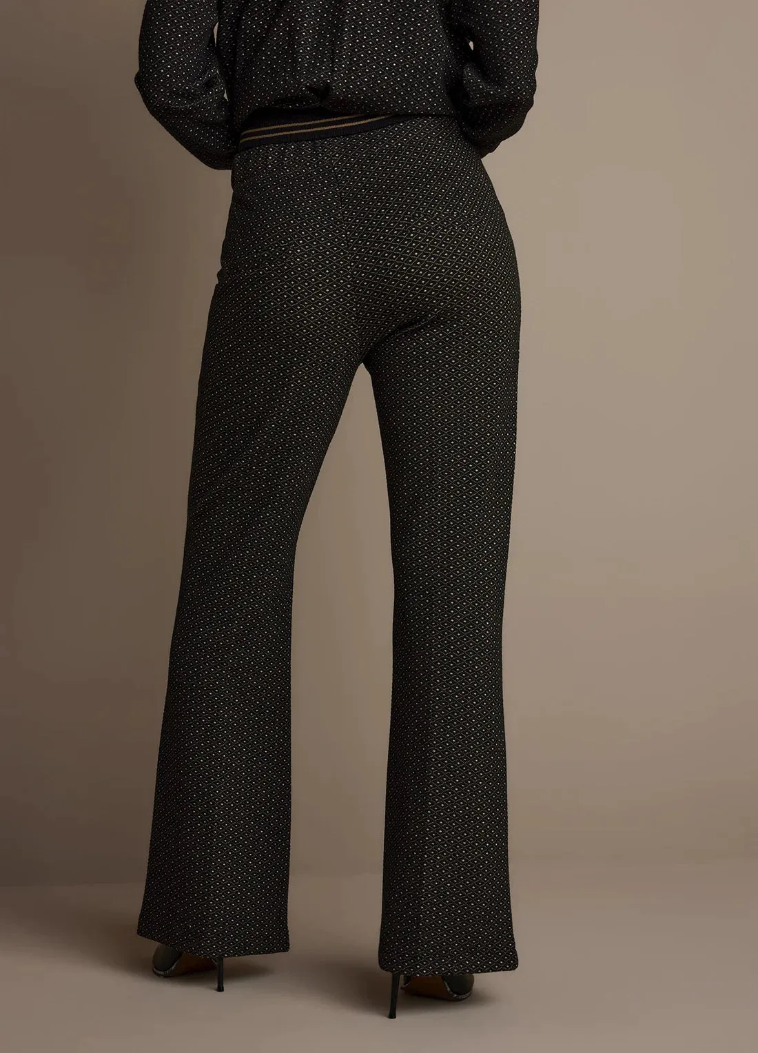 Summum Mini Pattern Jacquard Flared Pants