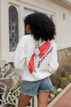 Surfing Cowgirl Oversized Graphic Sweatshirt